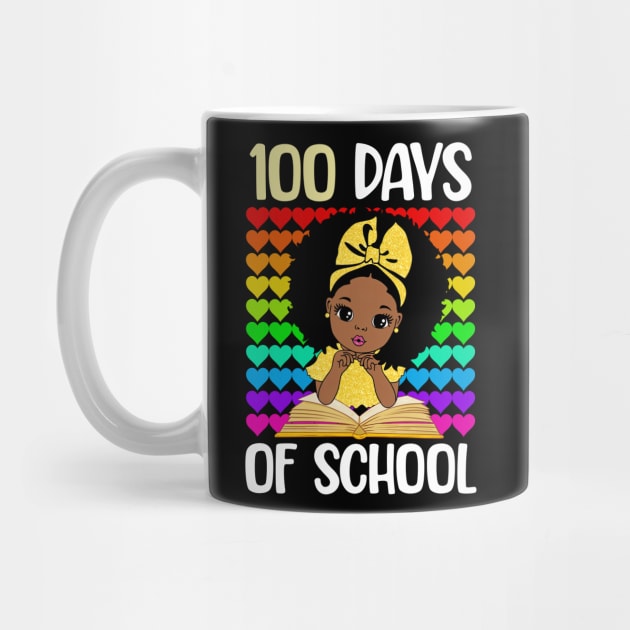 100 Days of School Melanin Girls 100th Day of School Kids by Jhon Towel